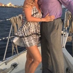 White and black dress/romper